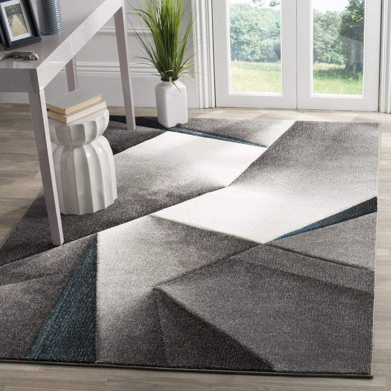 Orren Ellis Anne Tukish Gray/Teal Area Rug & Reviews Wayfair